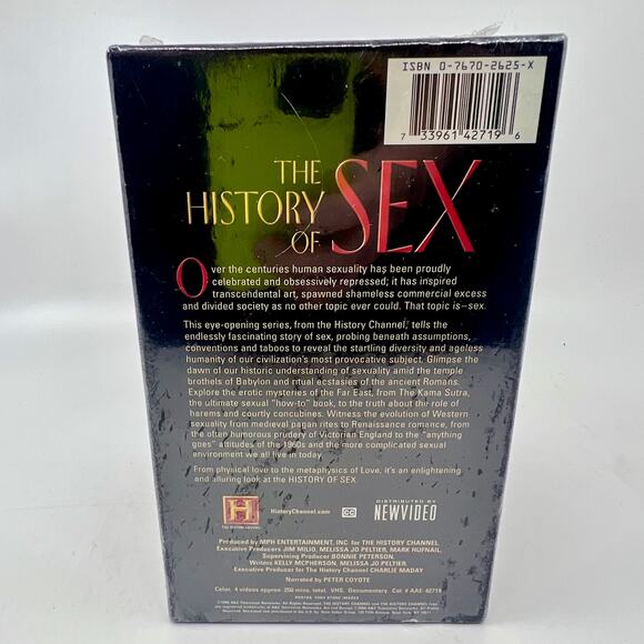 History Channel  Educational 1999 The History of Sex 4 Tape VHS Sealed B3 RARE - Picture 3 of 4